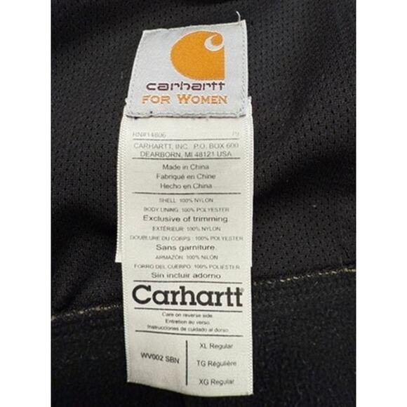 "CARHARTT" For Women Zip Up Vest Fleece‎ Lined SZ XL 2 SPOTS PLZ SEE PICTURES!!! - Picture 7 of 14